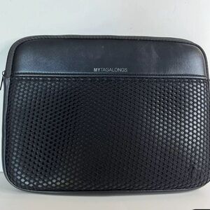 MyTagalongs Laptop Bag Sleeve Black Mesh Velvet Lined Y2K